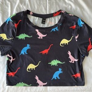 Dinosaur print crop top